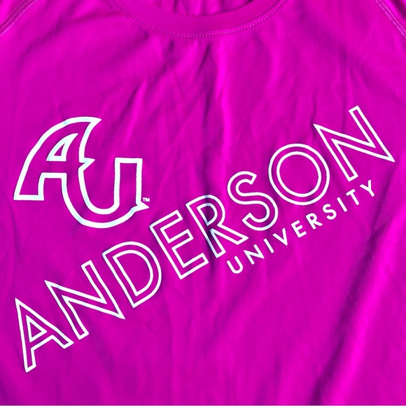 UNDER ARMOUR HeatGear Tee Anderson University AU Active Shirt Pink Small Women’s - Picture 2 of 15
